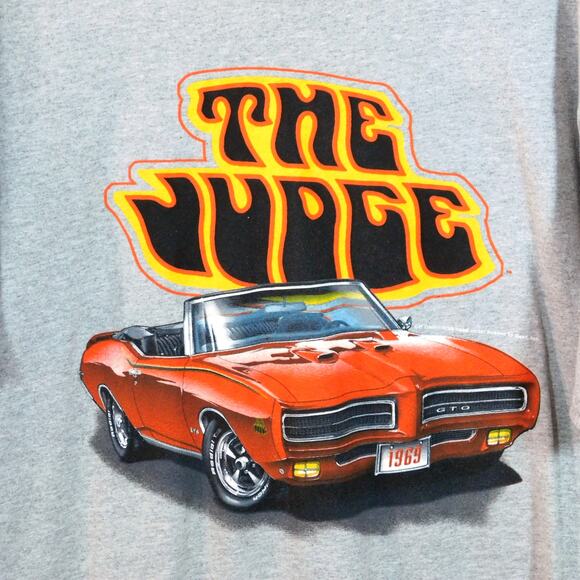 Vintage 90s Jerzees The Judge Pontiac GTO Graphic T Shirt Size L Gray - Picture 4 of 4